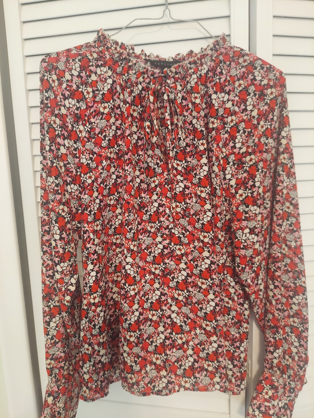 Sanctuary Red Floral Long-Sleeve Blouse